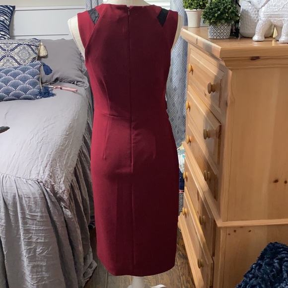 Tailored Burgundy Antonio Melani Size 2 Dress - Picture 6 of 8